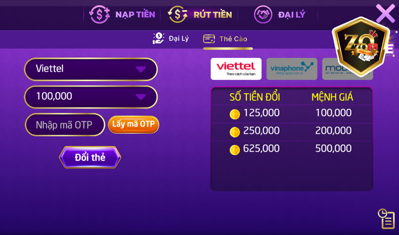 Hướng Dẫn Rút Tiền Zozo68 An Toàn Và Nhanh Chóng 6 Việc rút tiền thông qua giao dịch thẻ cào cũng rất dễ dàng